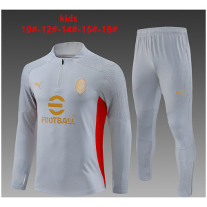 Ensemble d’entraînement enfants AC Milan gris 2024/25