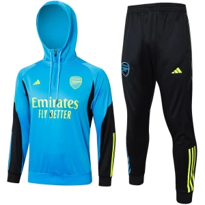 Ensemble Survêtement d’Entraînement Arsenal Hoodie Sweatshirt + Pantalon Bleu 2023/24
