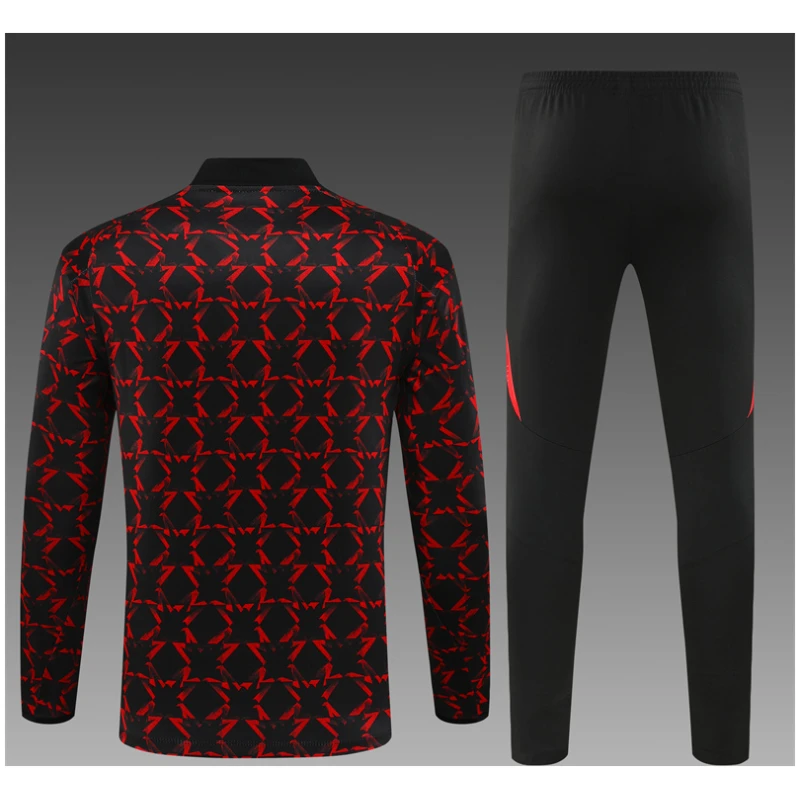 Ensemble d’entraînement Manchester United pour enfants Rouge – Noir 2024/25