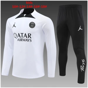 Ensemble d’entraînement enfant PSG x Jordan blanc 2023/24