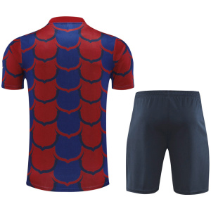 Tenue d’entraînement courte de Barcelone Rouge – Bleu 2024/25