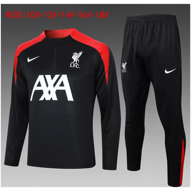 Ensemble d’entraînement enfant Liverpool noir 2024/25