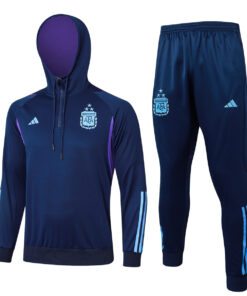 Ensemble d’Entraînement Argentine : Sweat à Capuche + Pantalon Royal 2024