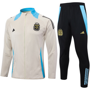 Ensemble d'entraînement Argentine : Veste + Pantalon Crème 2024