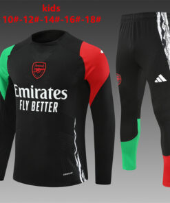 Ensemble d’entraînement Arsenal pour enfants noir 2024/25