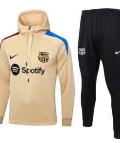 Ensemble d’entraînement Barcelone Sweat à capuche + Pantalon Abricot 2024/25