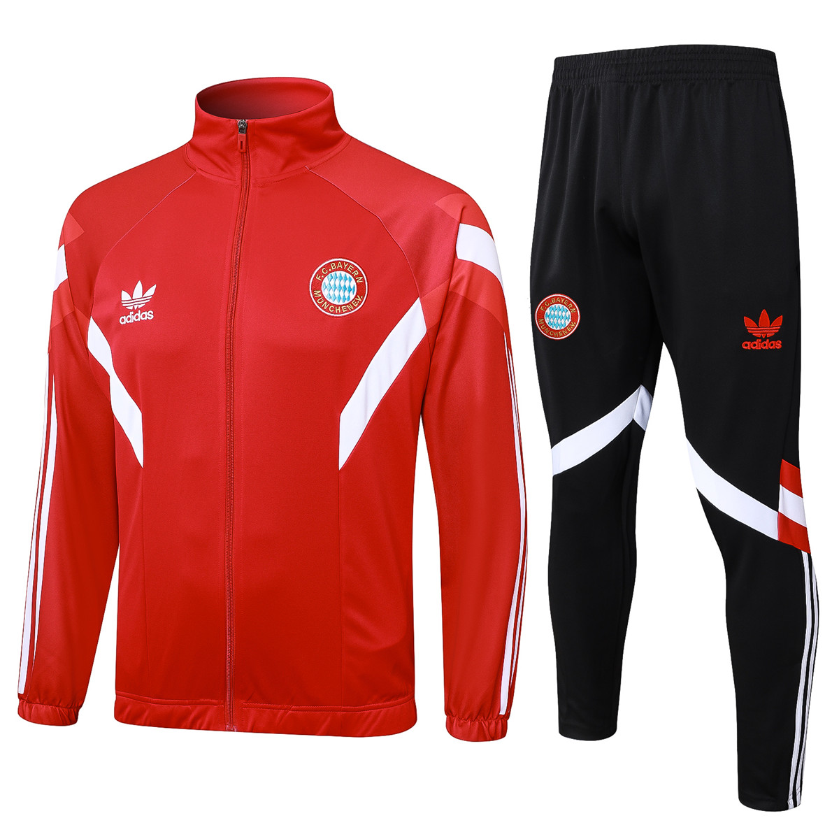 Ensemble d’entraînement Bayern Munich Veste + Pantalon Rouge 2024/25