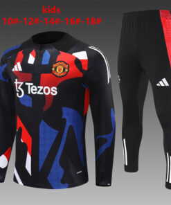 Ensemble d’entraînement camouflage noir Manchester United pour enfants 2024/25