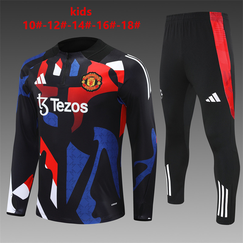 Ensemble d’entraînement camouflage noir Manchester United pour enfants 2024/25