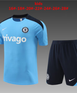 Ensemble d’entraînement Chelsea enfant, short bleu clair 2024/25