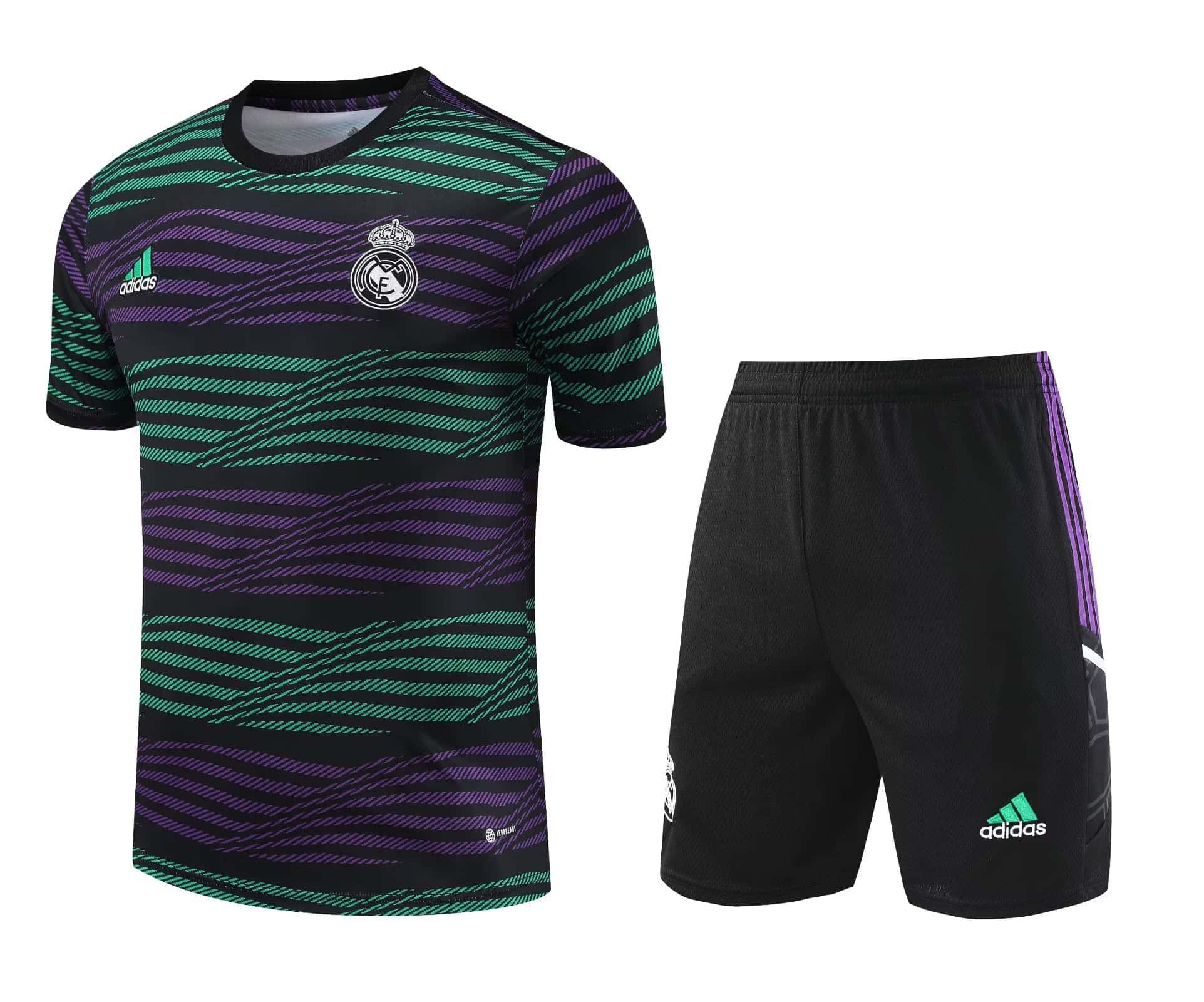 Ensemble d’entraînement court du Real Madrid vert – violet 2023/24