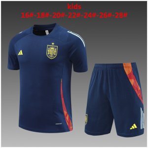 Ensemble d'entraînement court Espagne pour enfants Royal 2024