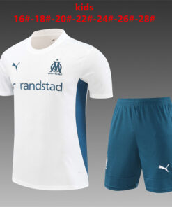 Ensemble d’entraînement court Kids Olympique de Marseille blanc 2024/25