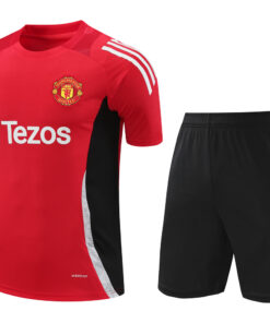 Ensemble d’entraînement court Manchester United Rouge 2024/25