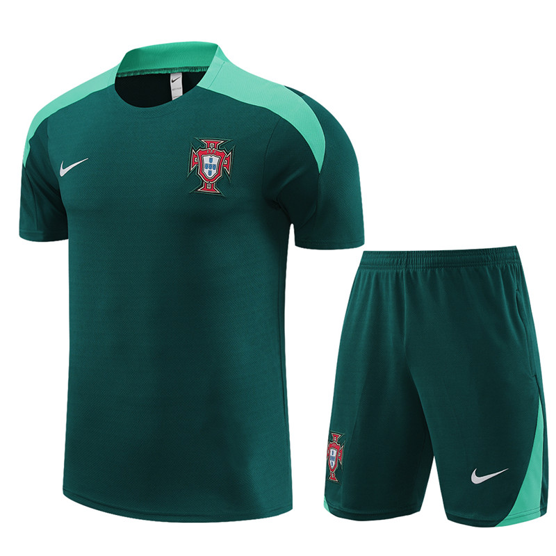Ensemble d’entraînement court Portugal vert 2024