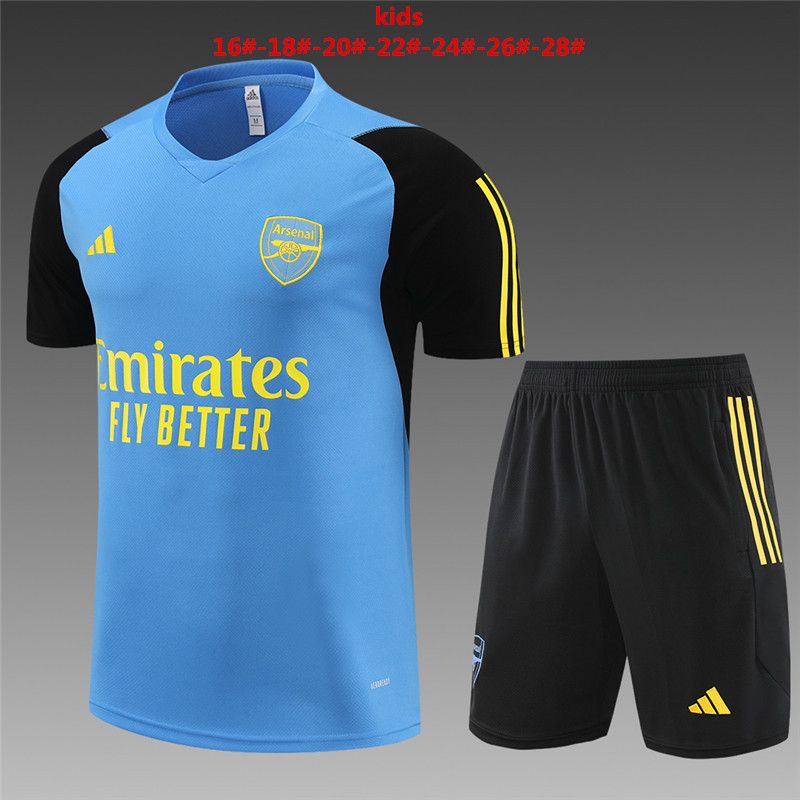 Ensemble d’entraînement court pour enfants Arsenal Bleu 2023/24