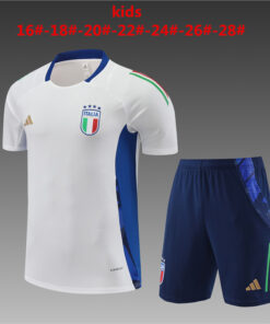 Ensemble d’entraînement court pour enfants Italie blanc 2024