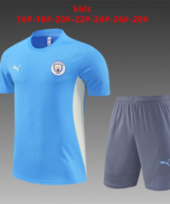 Ensemble d’Entraînement Court pour Enfants Manchester City Bleu 2024/25