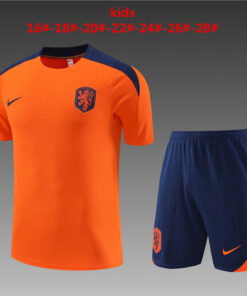 Ensemble d’Entraînement Court pour Enfants Pays-Bas Orange 2024