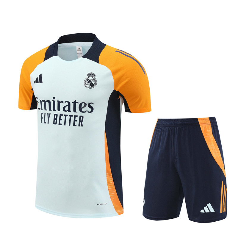 Ensemble d’entraînement court Real Madrid bleu clair 2024/25
