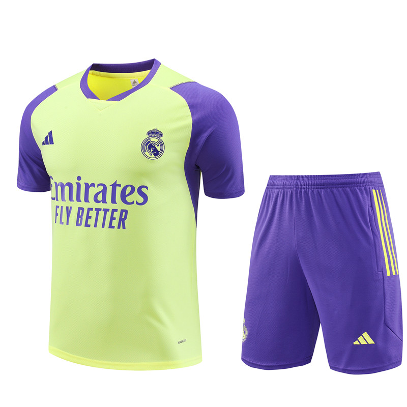 Ensemble d’entraînement court Real Madrid jaune 2023/24