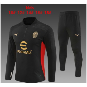 Ensemble d'entraînement enfant AC Milan noir 2024/25