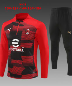 Ensemble d’entraînement enfant AC Milan rouge 2024/25