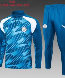 Ensemble d’entraînement enfant Manchester City Bleu 2023/24
