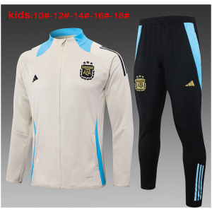 Ensemble d'Entraînement Enfants Argentine Veste + Pantalon Crème 2024