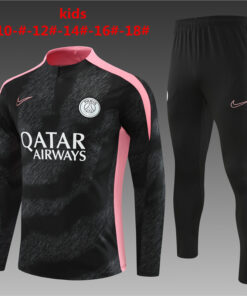 Ensemble d’entraînement enfants PSG noir – rose 2024/25