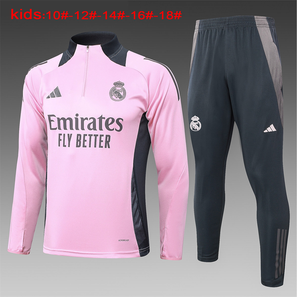 Ensemble d’entraînement Enfants Real Madrid Rose 2024/25