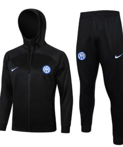 Ensemble d’entraînement Inter Milan Veste à Capuche + Pantalon Noir 2024/25