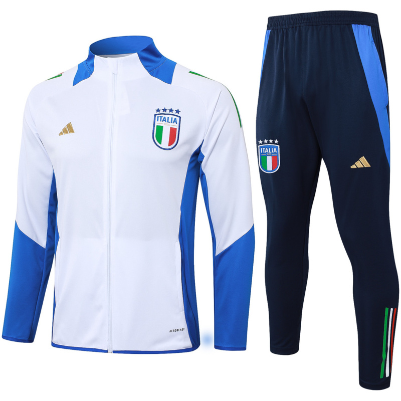 Ensemble d’entraînement Italie Veste + Pantalon Blanc 2024