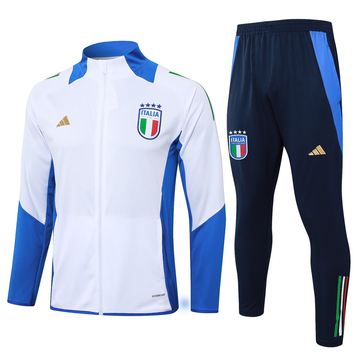 Ensemble d’entraînement Italie Veste + Pantalon Blanc 2024