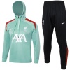 Ensemble d'entraînement Liverpool : Sweat à capuche + Pantalon, Vert Clair 2024/25