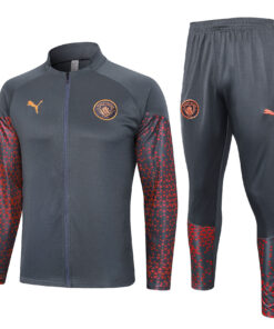 Ensemble d’entraînement Manchester City Veste + Pantalon Gris 2023/24