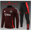 Ensemble d’entraînement Manchester United pour enfants Rouge – Noir 2024/25