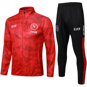 Ensemble d'entraînement Napoli Veste + Pantalon Rouge 2024/25