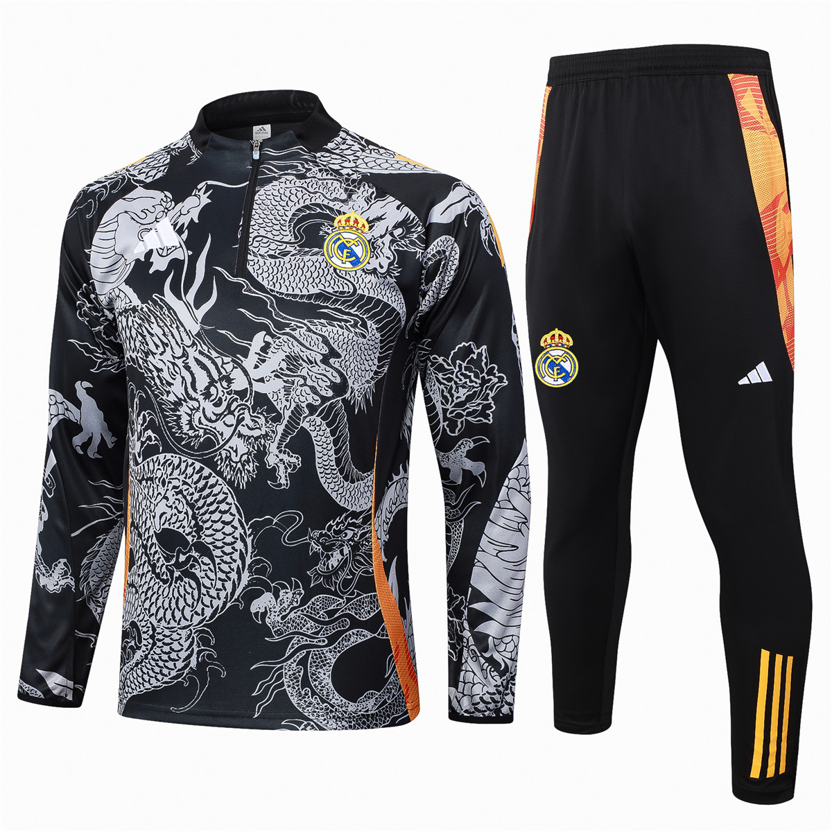 Ensemble d’entraînement noir dragon du Real Madrid 2024/25