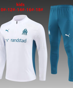 Ensemble d’entraînement Olympique de Marseille Enfants Blanc 2024/25