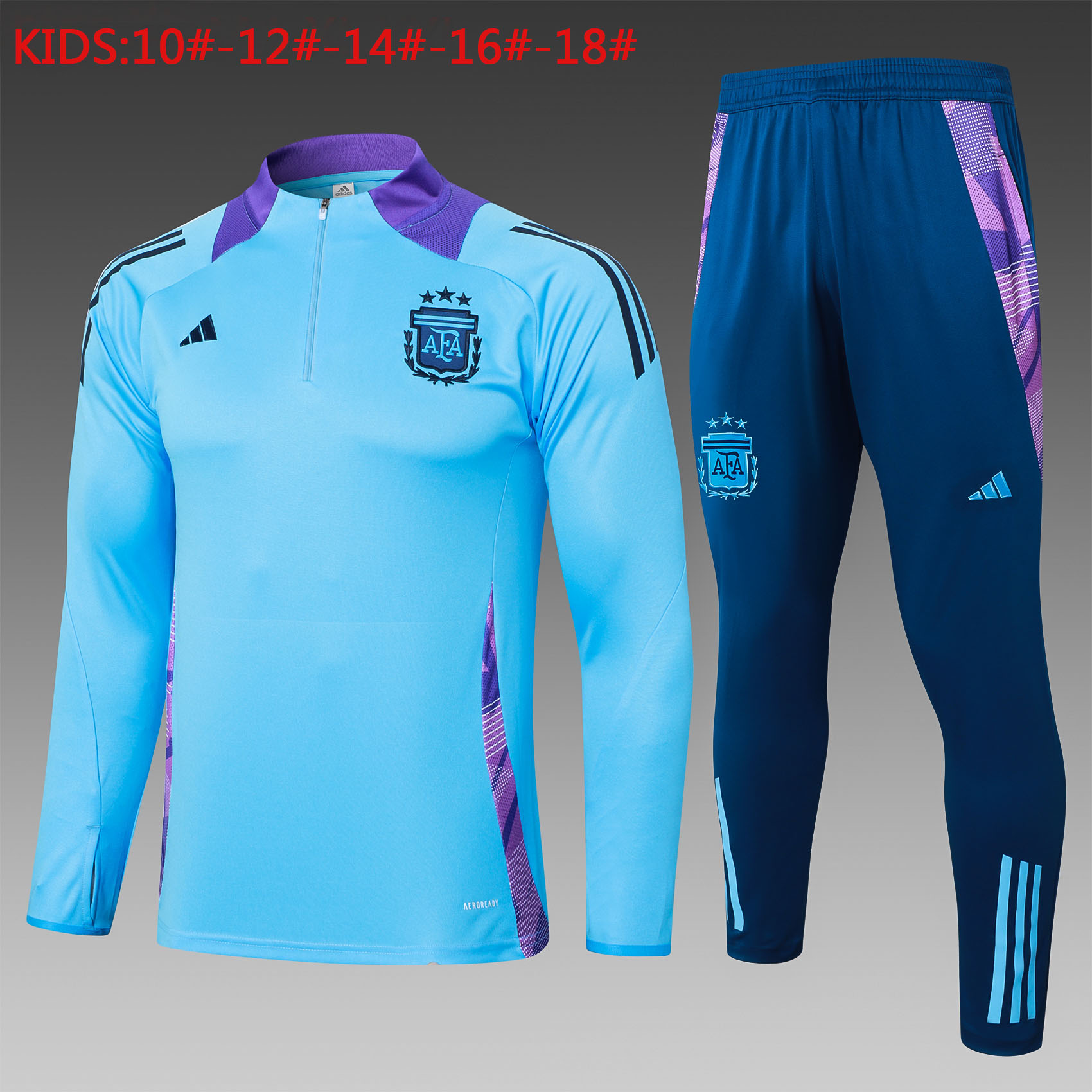 Ensemble d’entraînement pour enfants Argentine Bleu Clair 2024