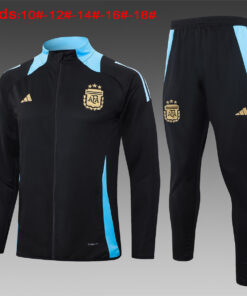 Ensemble d’entraînement pour enfants Argentine Veste + Pantalon Noir 2024