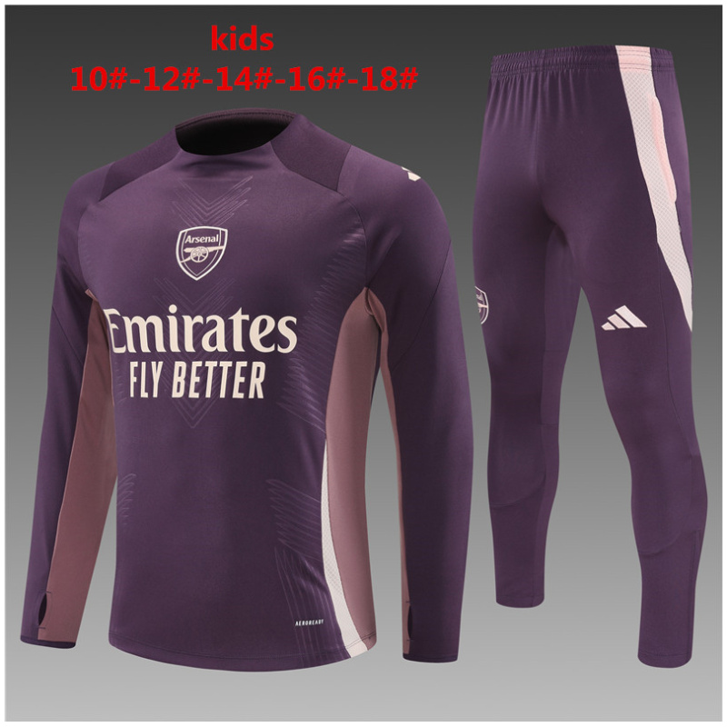 Ensemble d’entraînement pour enfants Arsenal violet 2024/25