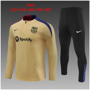 Ensemble d'entraînement pour enfants Barcelone Or 2024/25