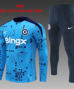 Ensemble d’entraînement pour enfants Chelsea Bleu à Pois 2024/25