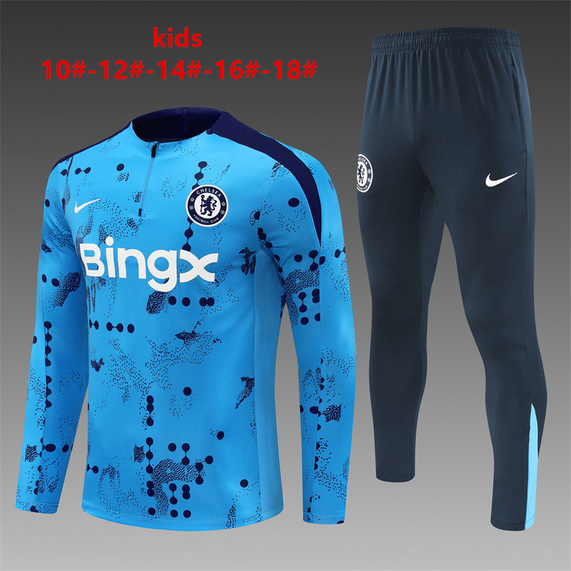 Ensemble d’entraînement pour enfants Chelsea Bleu à Pois 2024/25