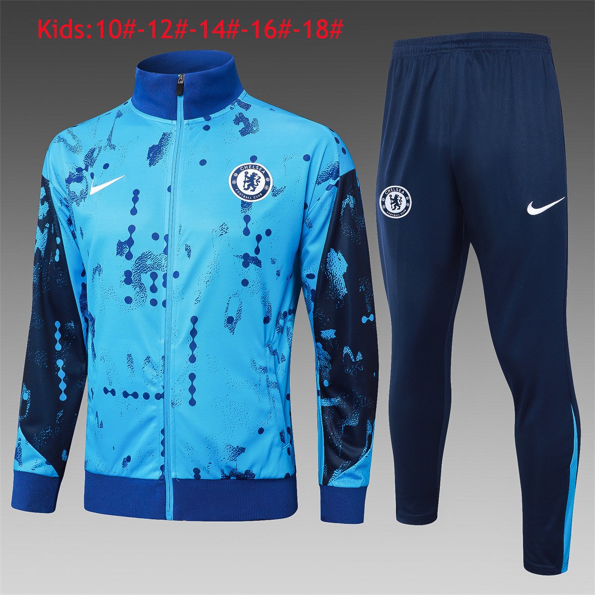 Ensemble d’entraînement pour enfants Chelsea Veste + Pantalon Bleu 2024/25