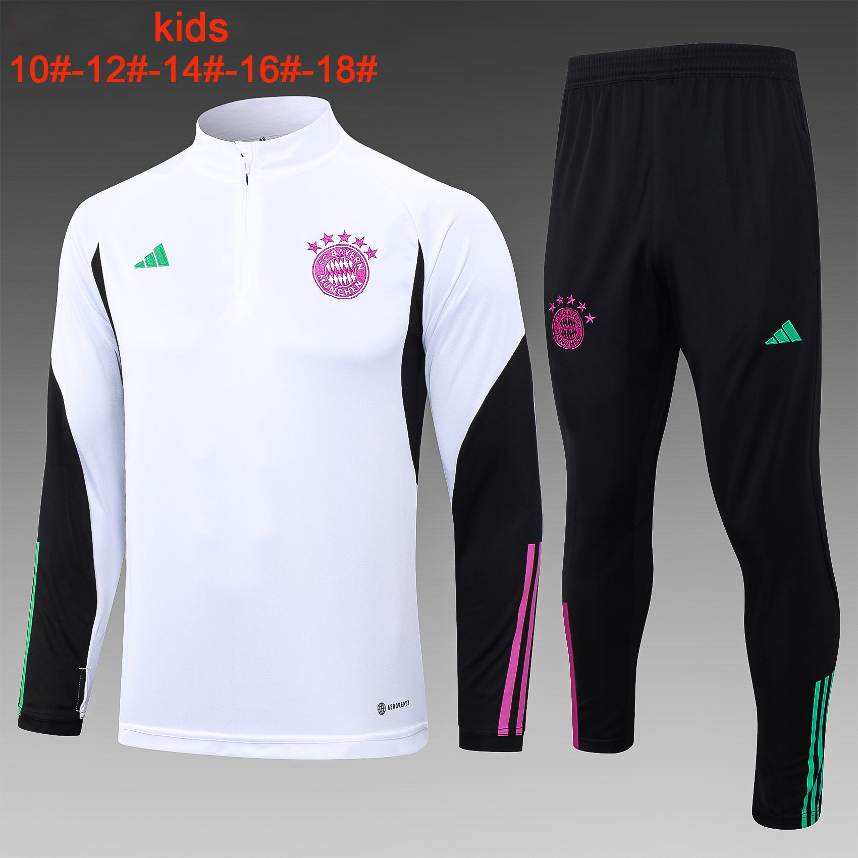 Ensemble d’entraînement pour enfants du Bayern Munich blanc 2023/24
