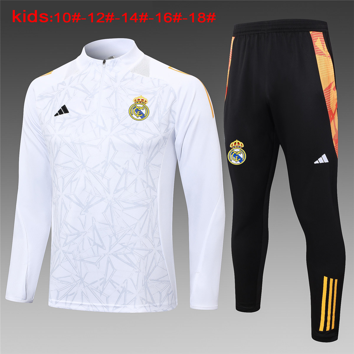 Ensemble d’entraînement pour enfants du Real Madrid Blanc 2024/25