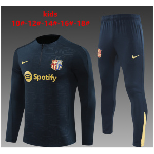 Ensemble d'entraînement pour enfants FC Barcelone bleu foncé 2024/25